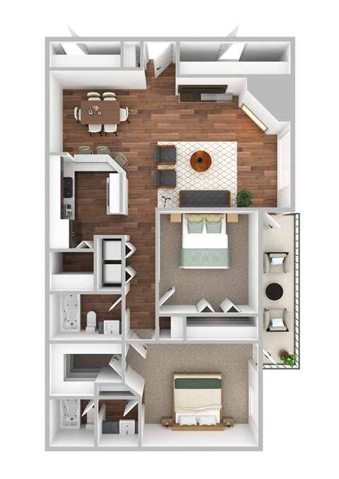 bedroom floor plan an in 3d
